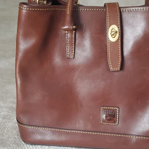 Dooney and Bourke Florentine Leather Perry Satchel - Picture 7 of 12